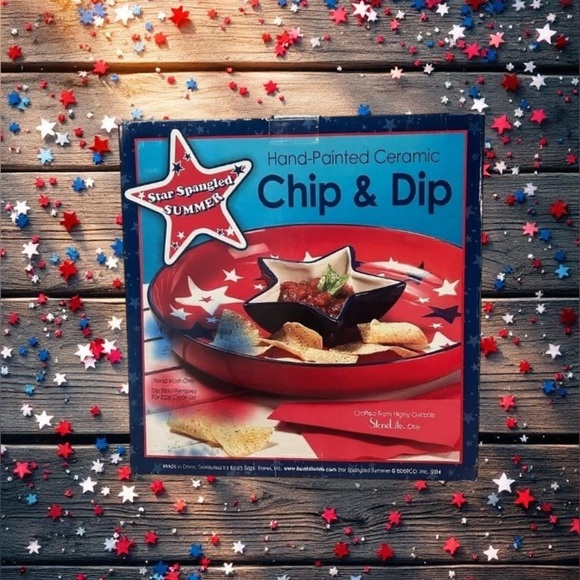 Celebrate with this Tropix Chips and Dip Serving Tray - Brand New in Box - Picture 3 of 11